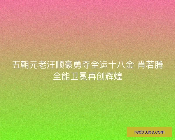 五朝元老汪顺豪勇夺全运十八金 肖若腾全能卫冕再创辉煌